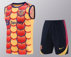 2024-25 Barcelona Red&Yellow Thailand Soccer Vest Uniform-418