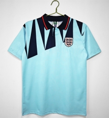 Retro Version 1992 England 2nd Away Light Blue Thailand Soccer Jersey AAA-C1046