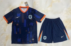 2024-2025 Netherlands Away Royal Blue Soccer Uniform-8975
