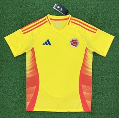(S-4XL）2024-25 Colombia Home Yellow Thailand Soccer Jersey AAA-403