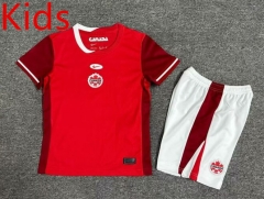 2024-2025 Canada Home Red Kids/Youth Soccer Uniform-7809