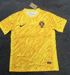 2024-2025 Portugal Goalkeeper Yellow Thailand Soccer Jersey AAA-0485