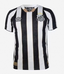 (S-4XL) 2024-2025 Santos FC Home Black&White Thailand Soccer Jersey AAA-8430