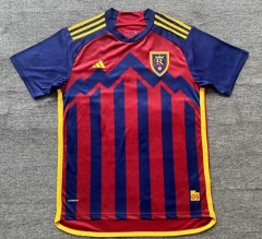 (S-4XL) 2024-2025 Real Salt Lake Home Red&Blue Thailand Soccer Jersey AAA-4927