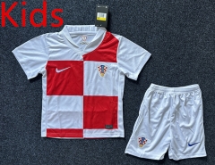 2024-2025 Croatia Home White&Red Kids/Youth Soccer Uniform-GB