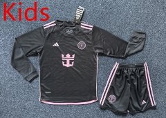 2024-25 Inter Miami CF Away Black Kids/Youth Soccer Long Sleeve Uniform-GB