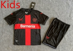 2024-2025 Bayer 04 Leverkusen Home Black Kid/Youth Soccer Uniform-6748