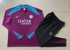 2024-2025 Paris SG Prune Colour Thailand Soccer Tracksuit Uniform-815