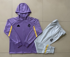 2024-2025 Real Madrid Purple Thailand Soccer Jacket Uniform With Hat-815