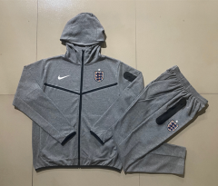 2024-2025 England Gray Thailand Soccer Jacket Uniform With Hat-815
