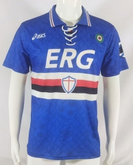Retro Version 94-95 Sampdoria Home Blue Thailand Soccer Jersey AAA-503
