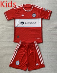 2024-2025 Chicago Fire Home Red Kids/Youth Soccer Uniform-AY