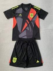 2024-2025 Spain Goalkeeper Black Soccer Uniform-AY