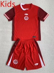 2024-2025 Canada Home Red Kids/Youth Soccer Uniform-AY