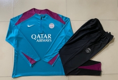 2024-2025 Paris SG Dark Blue Thailand Soccer Tracksuit Uniform-815