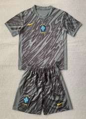 2024-2025 Brazil Goalkeeper Light Gray Soccer Uniform-AY