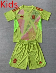 2024-2025 Argentina Goalkeeper Green Kids/Youth Soccer Uniform-AY