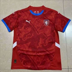 (S-4XL) 2024-25 Czech Republic Hone Red Thailand Soccer Jersey AAA-818