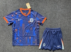 2024-2025 Netherlands Away Royal Blue Soccer Uniform-GB