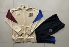 2024-2025 Barcelona Khaki Thailand Soccer Jacket Uniform-815