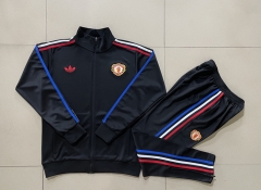2024-2025 Manchester United Black Thailand Soccer Jacket Uniform-815