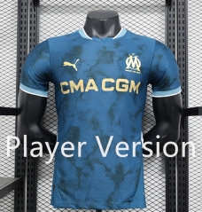 Player Version 2024-25 Olympique de Marseille Away Blue Thailand Soccer Jersey AAA-888
