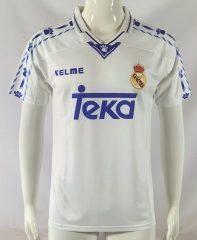 Retro Version 96-97 Real Madrid Home White Thailand Soccer Jersey AAA-503