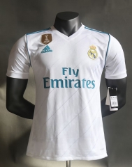(S-3XL) Player Version 17-18 Retro Version Real Madrid Home White Thailand Soccer Jersey AAA-518