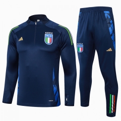 2024-2025 Italy Royal Blue Thailand Soccer Tracksuit Uniform-815