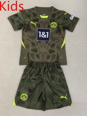 2024-2025 Borussia Dortmund Goalkeeper Green Kids/Youth Soccer Uniform-AY