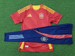 2024-2025 Spain Home Red Short-Sleeved Thailand Soccer Tracksuit-9926