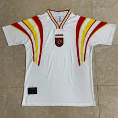 Retro Version 1996 Spain Away White Thailand Soccer Jersey AAA-811