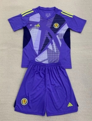 2024-2025 Scotland Goalkeeper Purple Soccer Uniform-AY