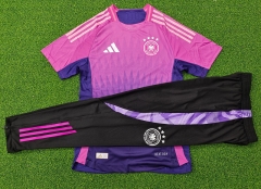 2024-2025 Germany Away Purple Short-Sleeved Thailand Soccer Tracksuit-9926