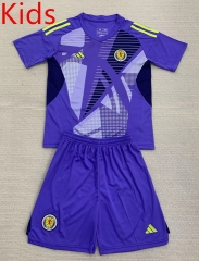 2024-2025 Scotland Goalkeeper Purple Kids/Youth Soccer Uniform-AY
