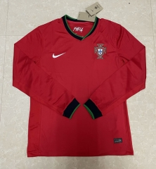 2024-2025 Portugal Home Red LS Thailand Soccer Jersey AAA-422
