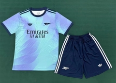 2024-2025 Arsenal 2nd Away Blue&Purple Soccer Uniform-6748
