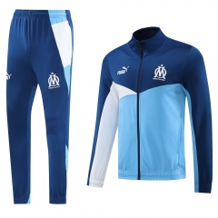 2024-2025 Olympique Marseille Blue Thailand Soccer Jacket Uniform-LH