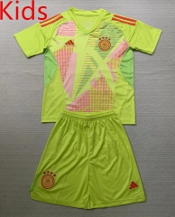 2024-2025 Germany Goalkeeper Green Kids/Youth Soccer Uniform-AY