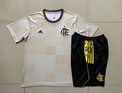 2024-2025 Flamengo White Short-sleeved Thailand Soccer Tracksuit-815