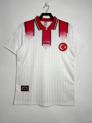 Retro Version 1996 Turkey Away White Thailand Soccer Jersey AAA-811