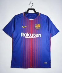 Retro Version 17-18 Barcelona Home Red&Blue Thailand Soccer Jersey AAA-811
