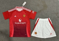 2024-2025 Manchester United Home Red Soccer Uniform-6748