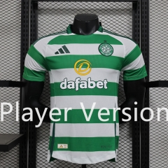 Player Version 2024-2025 Celtic Home White&Green Thailand Soccer Jersey AAA-888