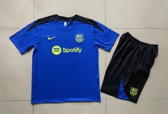 2024-2025 Barcelona Camouflage Blue Short-sleeved Thailand Soccer Tracksuit-815