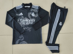 2024-2025 Special Version Real Madrid Black Thailand Soccer Tracksuit-GDP