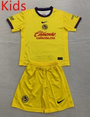 2024-2025 Club America Home Yellow Kids/Youth Soccer Uniform-AY