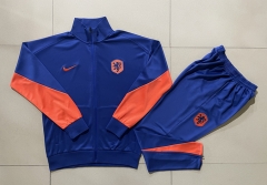 2024-2025 Netherlands Camouflage Blue Thailand Soccer Jacket Uniform-815
