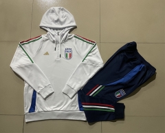 2024-2025 Italy White Thailand Soccer Tracksuit With Hat-815
