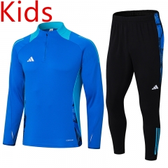 Adidas Blue Kid-Youth Soccer Tracksuit-411